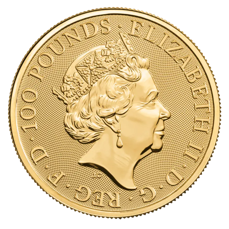 1 oz Queen's Beasts Toro Nero d'oro (2018) - immagine 2